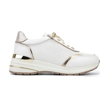 Tamer Tanca Kadın Hakiki Deri Beyaz Sneakers & Spor Ayakkabı 298 7100 Bn Ayk Y26 Beyaz/gold