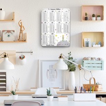 Decorita Cam Tablo | Çarpım Tablosu - Küçük Prens Desenli 30 CM x 40 CM