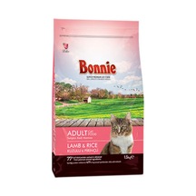 Bonnie Adult Kuzu Etli Pirinçli Kedi Maması 1,5 Kg - 8 Adet Tarı