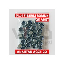 M14 Fiberli Somun 25 Li Çinko Kaplı 1