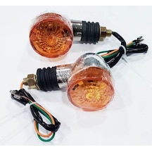 Sinyal Takım Nikelajlı Küçük Sarı Cam Chopper Z-15