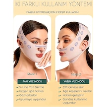 Lexroo Yüz Şekillendirici Maske, V Çene Sıkılaştırıcı Band, Yüz Ve Boyun İncelten Maske, Ten Rengi