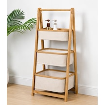 Pacı Bambu Krem Sepetlı Organızer