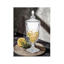 Vitrella 3000 Ml Cam Şerbetlik Musluklu Cam Meşrubat & Limonata Dispenseri Şeffaf - 848167297 Şeffaf - 848167297