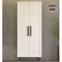 Manolya 2 Kapak Mdf Ayaklı Tasarım Gardırop Aytaşı