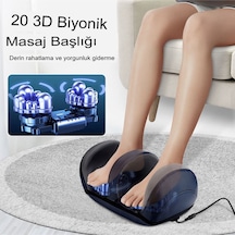 Kablosuz 3d Ayak & Baldır Masaj Aleti, Derin Yoğurma & Isıtma Rahatlama Elastomer Bacak Masaj Aleti Siyah