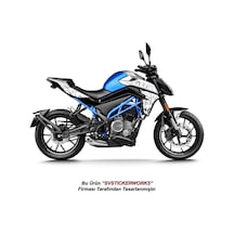 Cfmoto 250nk Orta Tattoo Desen Dövme Sticker Set Sağ Ve Sol Yeni Kasa Uyumlu Beyaz