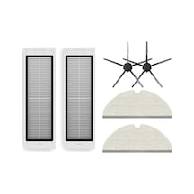 Roborock S6 Maxv Uyumlu Yedek Hepa Filtre Yan Fırça Mop-6 Parça
