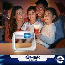 Taşınabilir Yüksek Performanslı 4k Sinema Projektörü Şarjlı Bluetooth Android Hoparlörlü Işıklı-128586