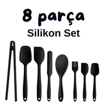 8 Parça Takım Yanmaz Yapışmaz Mutfak Pasta Silikon Yumurta Fır...