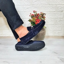 Fiyra Tkn Lacivert Nubuk Hakiki Deri Erkek Babet Günlük Ayakkabı 001