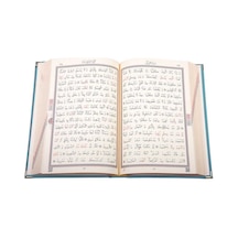 Hafız Boy Kadife Kuran-ı Kerim (Gökyüzü Mavi, Elif-Vavlı, Mühürlü)