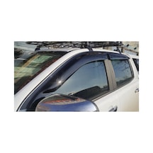 Ford Ranger T6 T7 T8 Cam Rüzgarlığı 4 Lü Set Piano Black Parlak Siyah Yağmur Rüzgarlığı