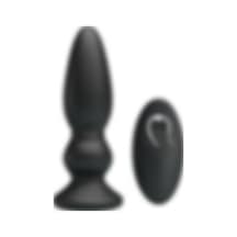 Odins Shop USB Şarjlı 12 Titreşim Modlu Uzaktan Kumandalı Vibratör & Boğumlu Anal Plug