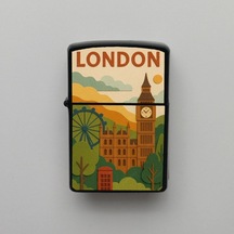 Birleşik Krallık İngiltere London Londra Benzinli Çakmak Siyah
