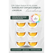 6 Adet Çift Cidarlı Sosluk 50 Ml 6'lı Borosilikat Cam Sos Çerezlik Lokumluk Mini Kase Seti Şeffaf 6 Adet Çift Cidarlı Sosluk 50 Ml 6'lı Borosilikat Cam Sos Çerezlik Lokumluk Mini Kase Seti Şeffaf