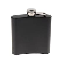 Siyah 9 Oz Çelik Cep İçki Kanyak Matarası 0