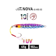 Jig, Zoka, Suni Yem, Glow Uv Metal Jig, 45gr 10cm Jıgto Nova-45