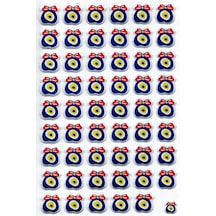 Sticker Kabartmalı A4 Boyutunda Stiker Defter, Planlayıcı Etiket - Lim103 - Nazar Boncuğu