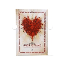 Dones Modelist Defter Çizgili Film Afişleri / Paris Je Taime Çok Renkli