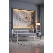 Soho Daybed Tek Kişilik Sedir Metal Karyola Beyaz Soho Daybed Tek Kişilik Sedir Metal Karyola Beyaz