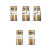 Desenli Yıkanabilir Kore Japon Çin Bambu Chopsticks Yemek Çubuğu - 24 Cm. - 5 Çiftlik 5 Paket
