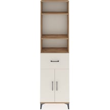 Arges Dolap 4 Raflı Tek Çekmeceli 2 Kapaklı 60x30x221 Çam-aytaşı Atlas Çam