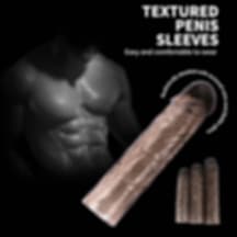 Hızlı Express Shequ 3Lü Set Ucu Dolgulu Uzatmalı Penis Kılıfı Zenci Dildo