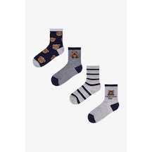 Penti Erkek Çocuk Navy Teddy 4lü Soket Çorap Dark Blue