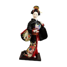 Suntek Magideal Japon Kimono Doll 12" Heykelcik Yuvarlak Fanı Tutun