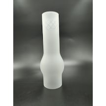 Avize Lamba Camı.mat Renkte.kesme Desenli.alt Çap:7.00cm-h:25.00c Mat Buzlu