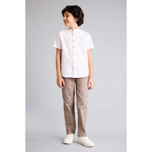 Defacto Regular Fıt Düz Paça Gabardin Pantolon Erkek Çocuk G8009a826spbg250 Bej-bg250