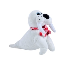 Sevimli Fok Balığı Peluş Oyuncak 25 Cm Beyaz