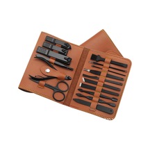 Kahverengi Yeni 12-16 Adet/takım Tırnak Makası Seti Paslanmaz Çelik Tırnak Makası Seti Çanta İle Manikür Manikür Ürünleri 54350378