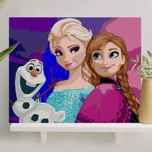 Hobi Sanat Sayılarla Boyama Tuval Seti Fırça Boya Dahil Çıtalı 40x50 Cm - & Karlar Ülkesi