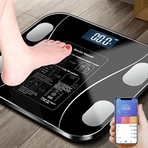 Vücut Analiz Cihazı Yağ Ölçer Fonksiyonlu Dijital Baskül Elektronik Tartı Akıllı Bluetooth Lcd Dijital Ekran Ev
