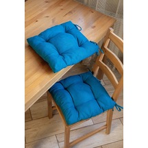 Slavıca Sandalyeye Takılan Bağcıklı Kare Yastık 40x40cm 363124948 Turkuaz