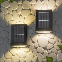 Technosmart 1Adet Modern Solar Çift Taraflı Duvar Lamba Güneş Ene Diğer