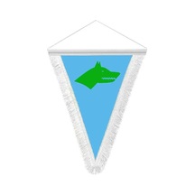 Göktürk Kağanlığı -17 Eski Türk Devleti Bayrağı -saten Hatıra Üçgen Flama Bayrak 1