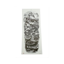 Gemi - 847 - Tattoo Kol Dövme - Muratech - Sticker Siyah