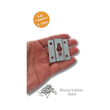 Ayna Askı Aparatı - Ağır Tablo Çerçeve Askı Aparatı - Vidalı Duvara Ayna Montaj Askı Kancası 1.5 Mm Sac Kalınlığı 4 Adet Çoklu Renk