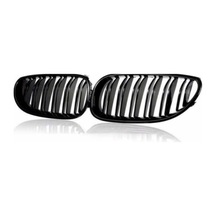 Bmw E60 İçin Uyumlu M5 Ön Böbrek Panjur Piano Black 2003- 2009 Çift Tırnak