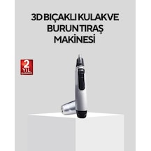 Mey İthalat Burun Kulak Ve Kaş Tıraş Makinesi 3d Keskin Bıçaklı Pil İle Çalışan