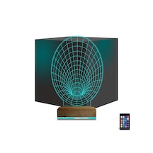 Luvivia Geometrik Dekoratif 3d Lamba - Masa Gece Lambası V10 Şeffaf