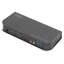 Digitus 2 Port Usb 3.0 Displayport Kvm Switch, 4k60hz, Kvm Keyboard/video Monitor/mouse Periferi Çevre Cihazlarla Usb Bağlantı Kurabilir Switch,