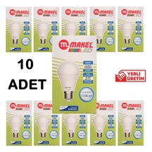 10 Adet Makel 12 Watt 6500K Beyaz Led Ampul E27 12W 80 Watt