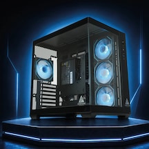 AERSTONE Hyperion 1000 Watt 80+ Gold 7 Fanlı RGB Akvaryum Oyuncu Kasası