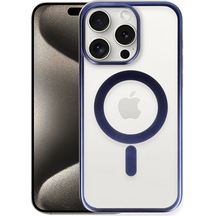 Apple iPhone Uyumlu  15 Pro Max Kılıf Erozi Magsafe Kapak -  Lacivert