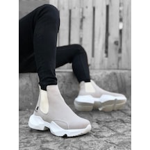 Boa BA0444 Bağcıksız Rahat Yüksek Taban Erkek Spor Yarım Bilek Bot Gri
