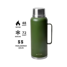 Nurgaz Ng 166Y Yeşil Campout Çift Katmanlı Termos 2600 Ml Yeşil